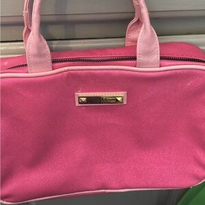 kate spade Pink Textured Tote with Gold Hardware